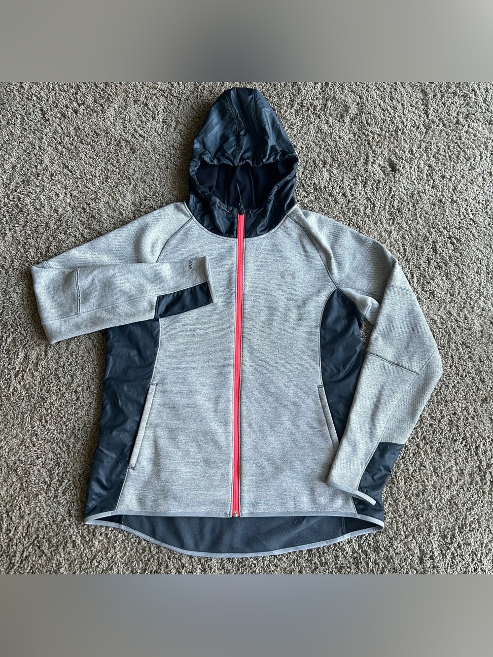Under Armour Storm 1 Swacket Womens XL Gray Tech Fleece Hoodie Cold Gear Jacket